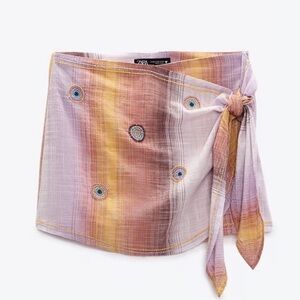 Zara Beaded multicolor skort - NWT